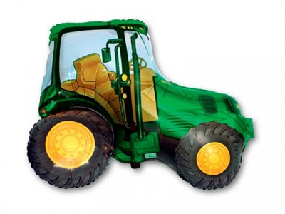 Шар (37''/94 см) Фигура, Трактор, Зеленый